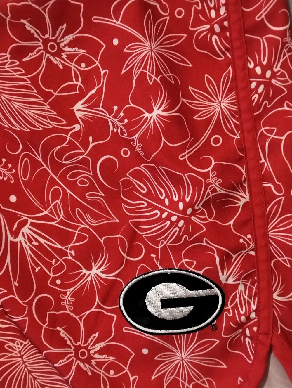 G-lll Sports Georgia Bulldogs Mesh Lined Beach Swim Board Shorts Mend Medium